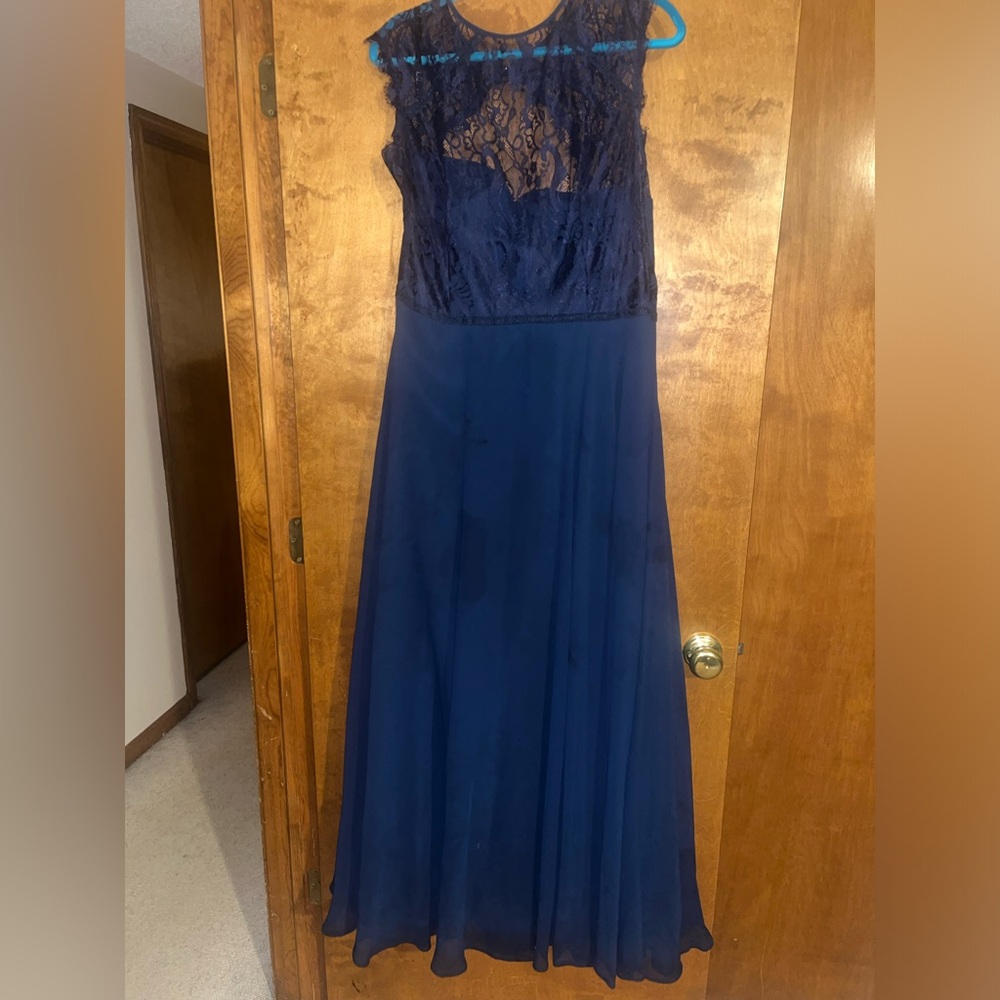 Hailey Paige Lace and Chiffon Gown